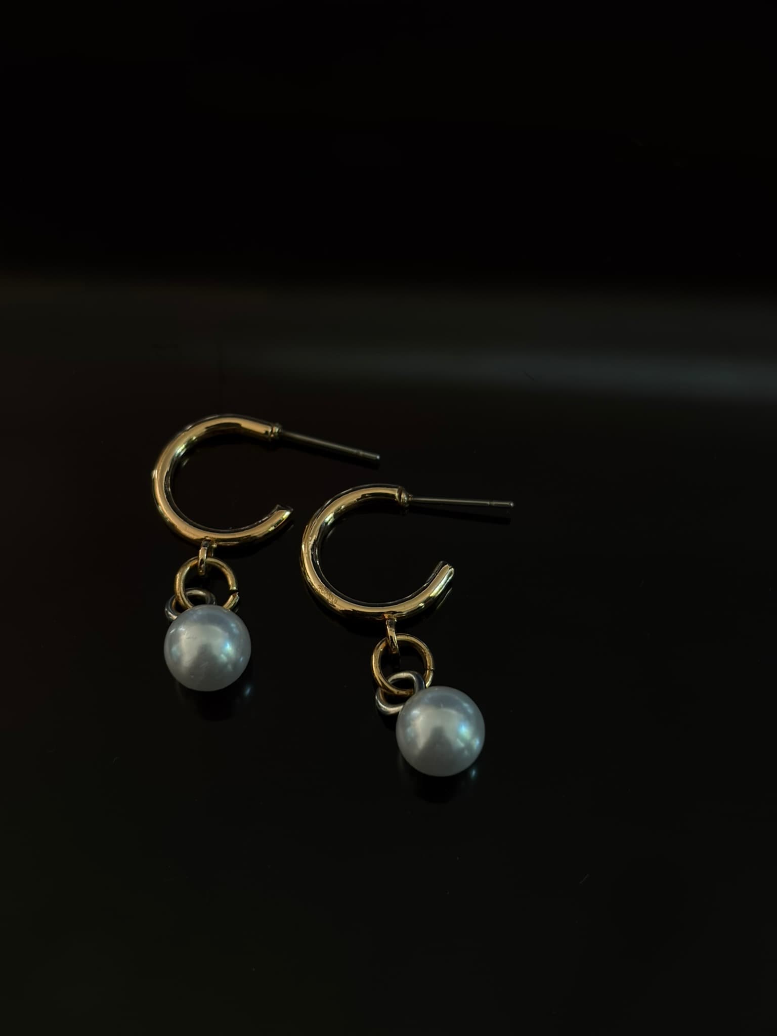 Pearl Hoop Earrings
