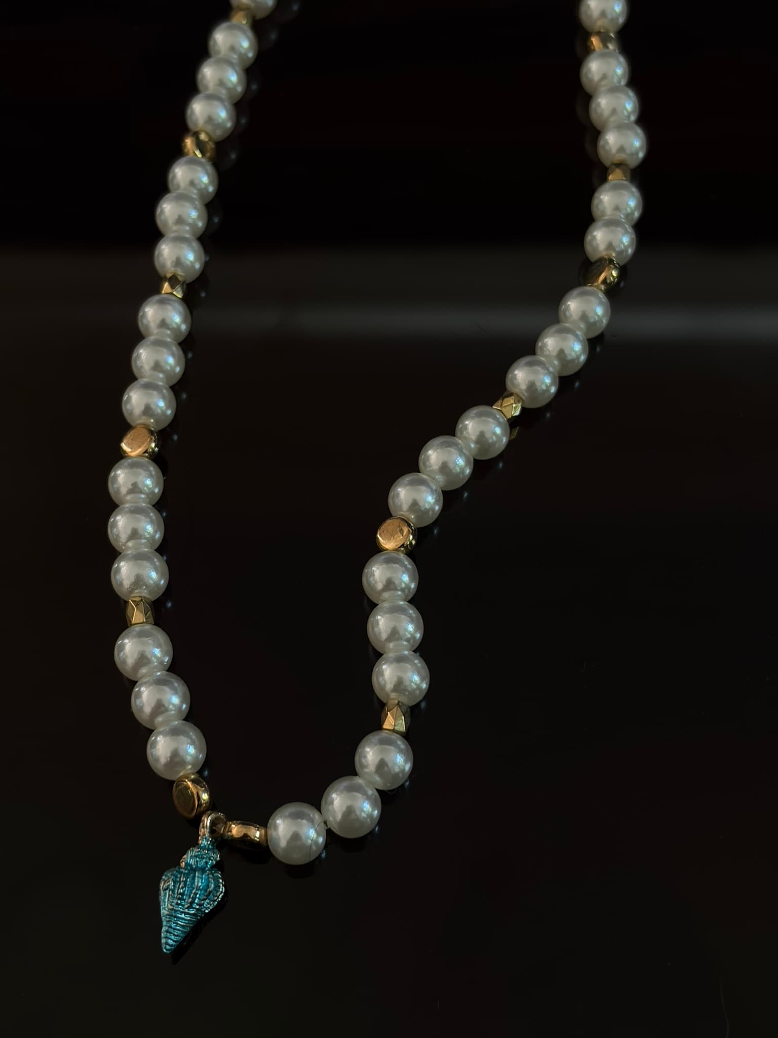 Pearl Turquoise Shell Necklace